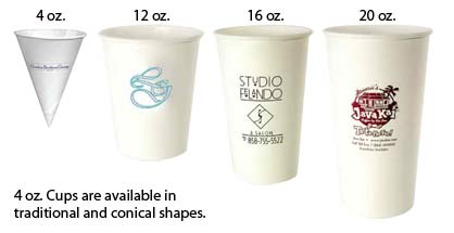 Custom Printed Paper Cups All Sizes