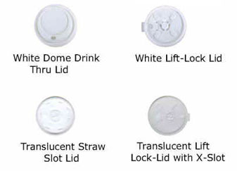 White Plastic Foam Cup Lids